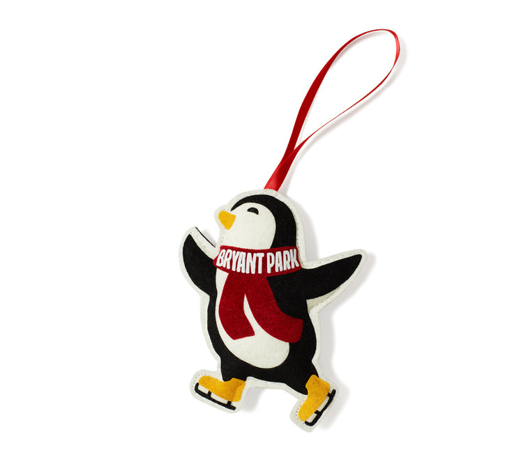 Skating Penguin Felt Ornament