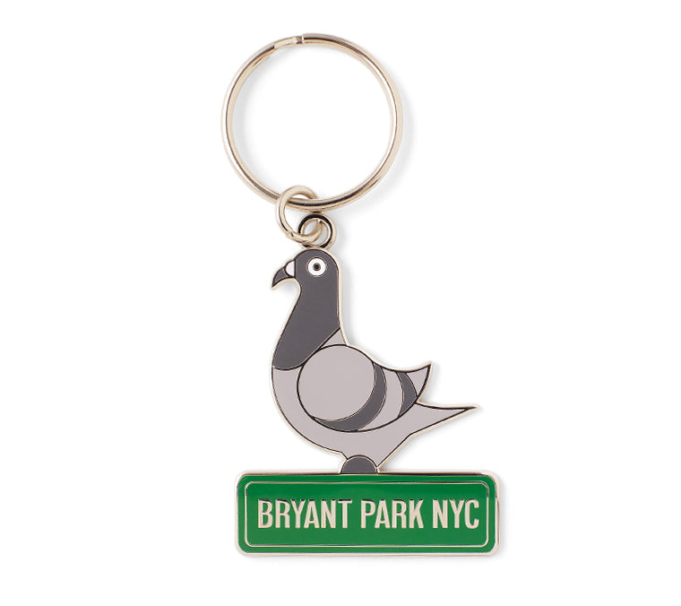 Pigeon Enamel Keychain