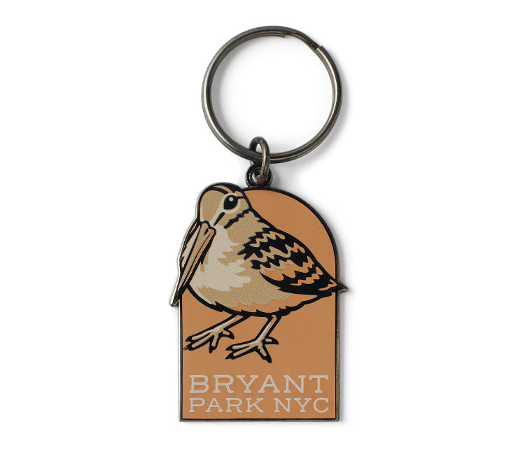 Bryant Park Woodcock Enamel Keychain