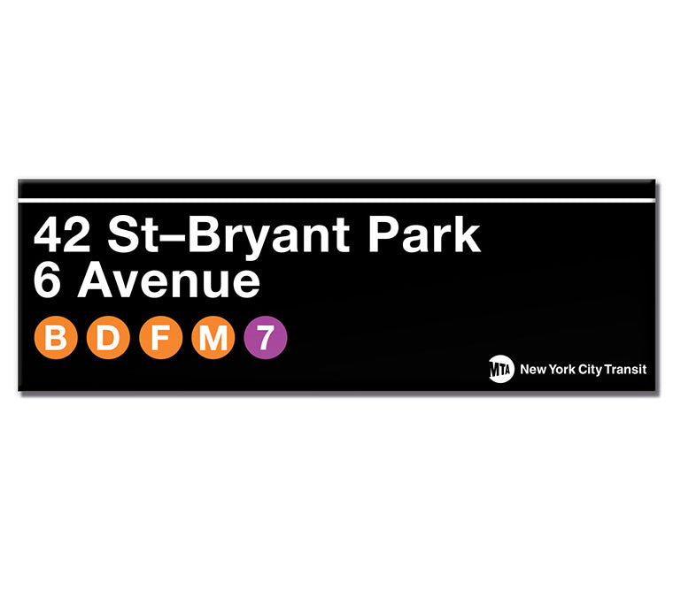 Subway Magnet – Bryant Park