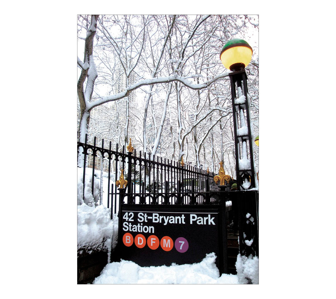 Snowy Subway Postcard